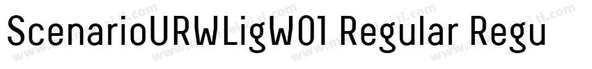 ScenarioURWLigW01 Regular Regular字体转换